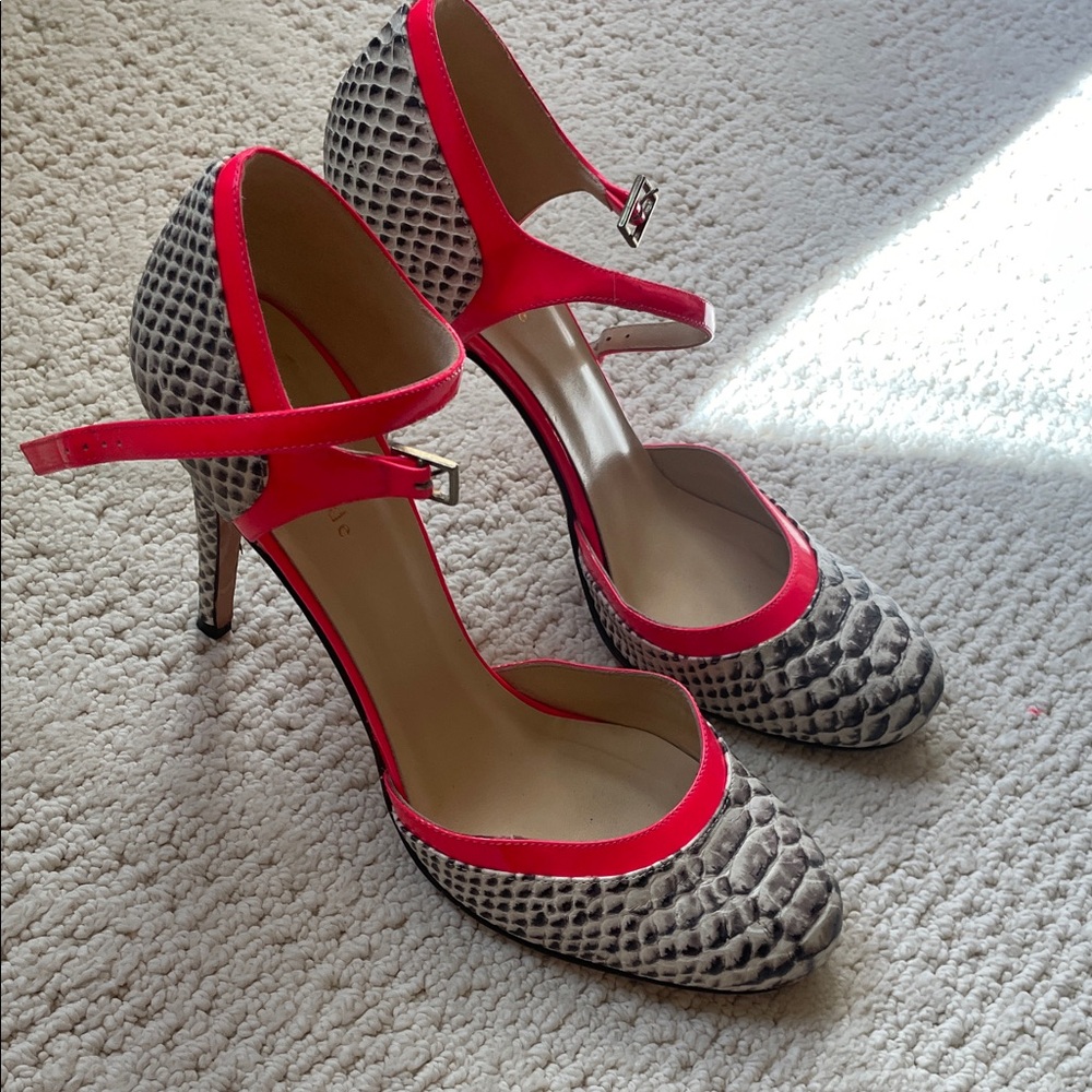 Kate Spade Snakeskin and Red Heels